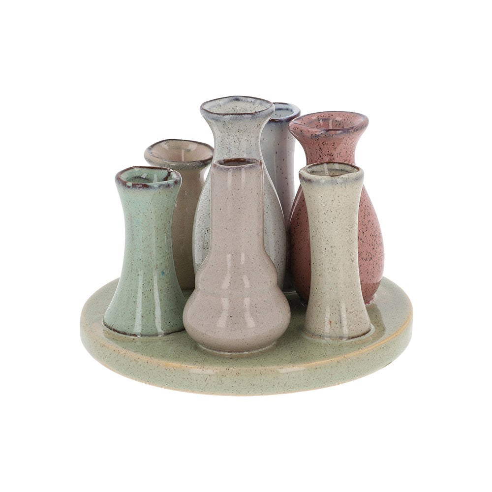 Petite Pottery 7 Stem Vase on a white background