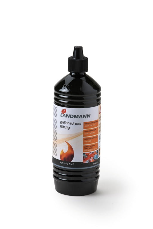 Landmann 1 litre liquid lighting fuel bottle | Quick and easy BBQ fluid starter | UK barbecue firelighter