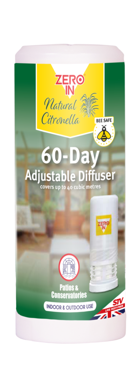 60-Day Adjustable Diffuser packaging with a white background