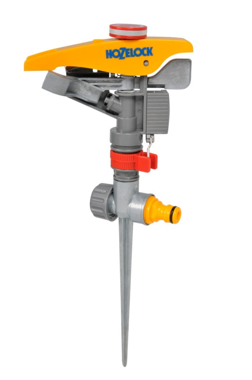 Hozelock sprinkler on a white background