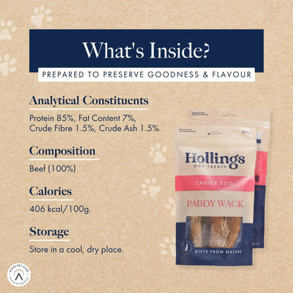 Ingredients and information for Hollings Paddywack 200g