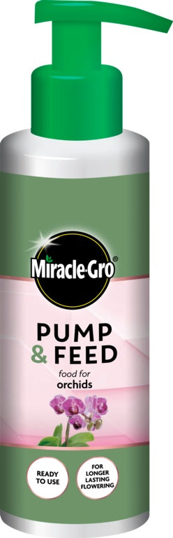 Miracle-Gro Pump & Feed bottle for orchids on a white background