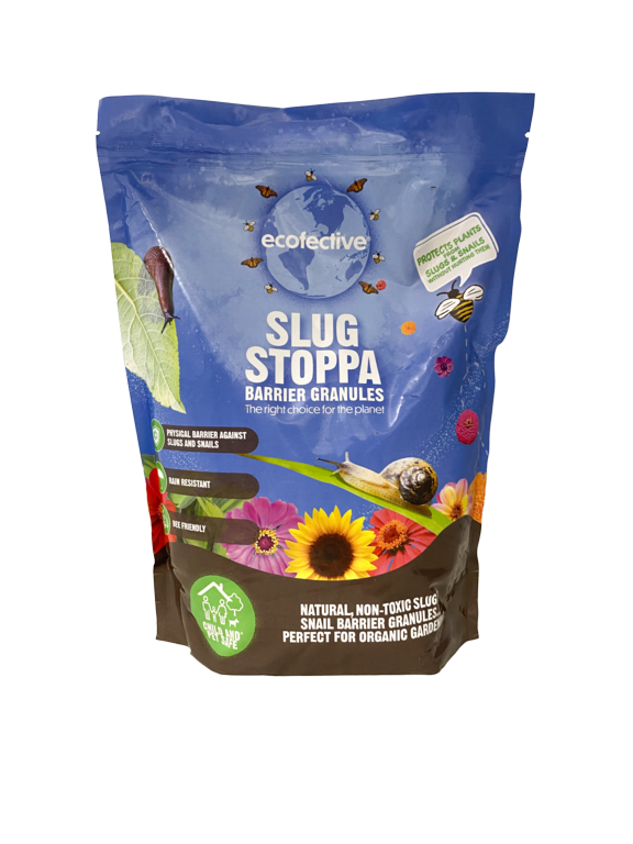 Ecofective Slug Stoppa Barrier Granules pouch | Natural non-toxic slug and snail repellent | Organic garden pest control UK