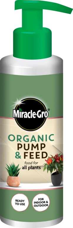 Miracle-Gro Organic Pump & Feed bottle on a white background