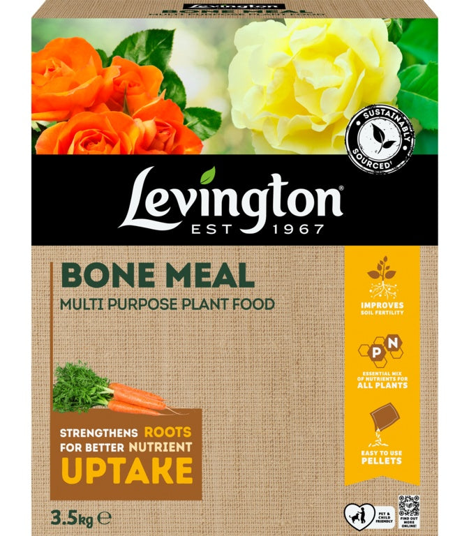 Levington 3.5kg Bone Meal Multi Purpose Plant Food | Organic slow release fertiliser pellets for UK soil fertility
