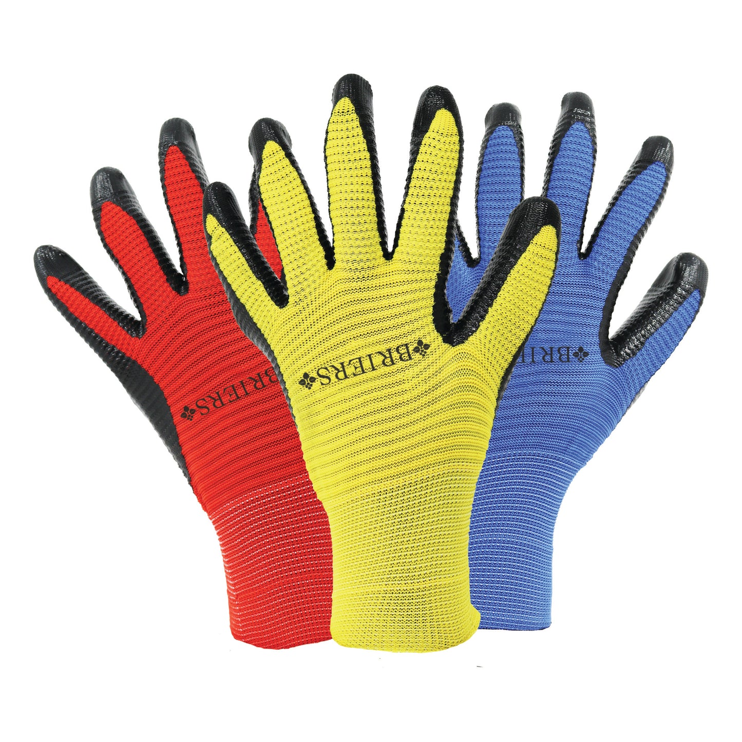 Set of 3 gloves on a white background