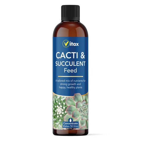 Vitax cacti and succulent feed bottle on a white background