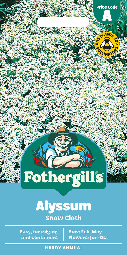Mr Fothergill's Alyssum Snow Cloth Seeds Packet