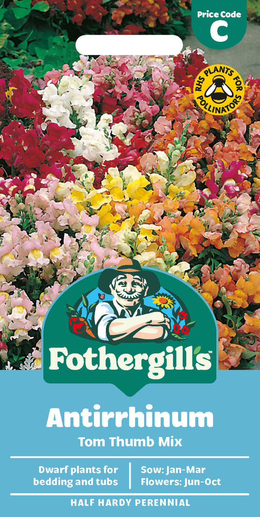 Mr Fothergill's Antirrhinum Tom Thumb Mix Seeds Packet