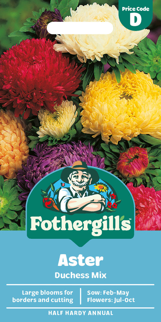 Mr Fothergill's Aster Duchess Mix Seeds Packet