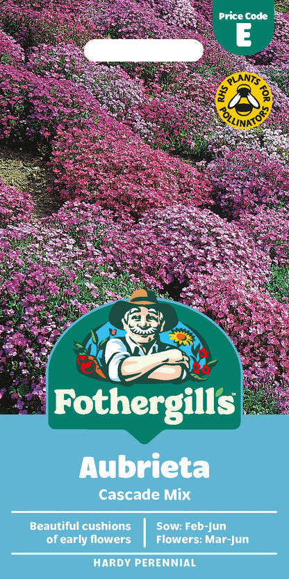 Mr Fothergill's Aubrieta Cascade Mix Seeds Packet