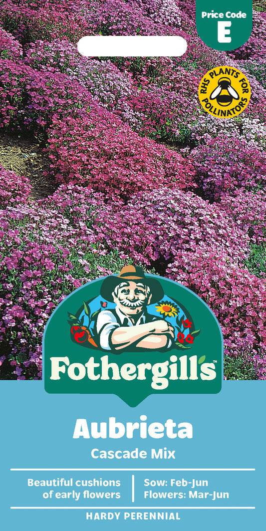Mr Fothergill's Aubrieta Cascade Mix Seeds Packet