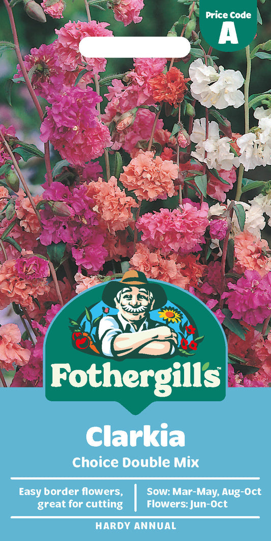 Mr Fothergill's Clarkia Choice Double Mix Seeds Packet