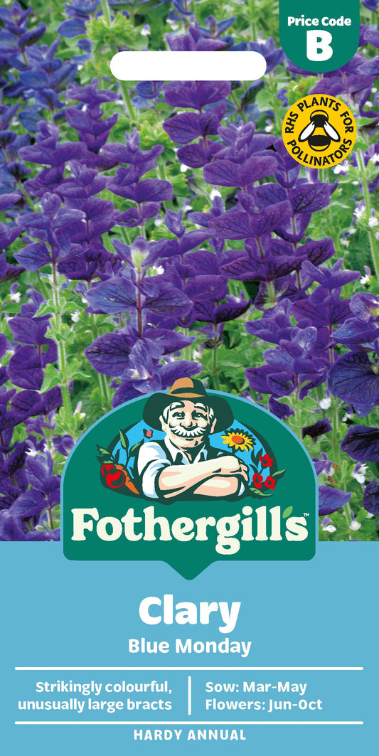 Mr Fothergill's Clary Blue Monday Seeds Packet