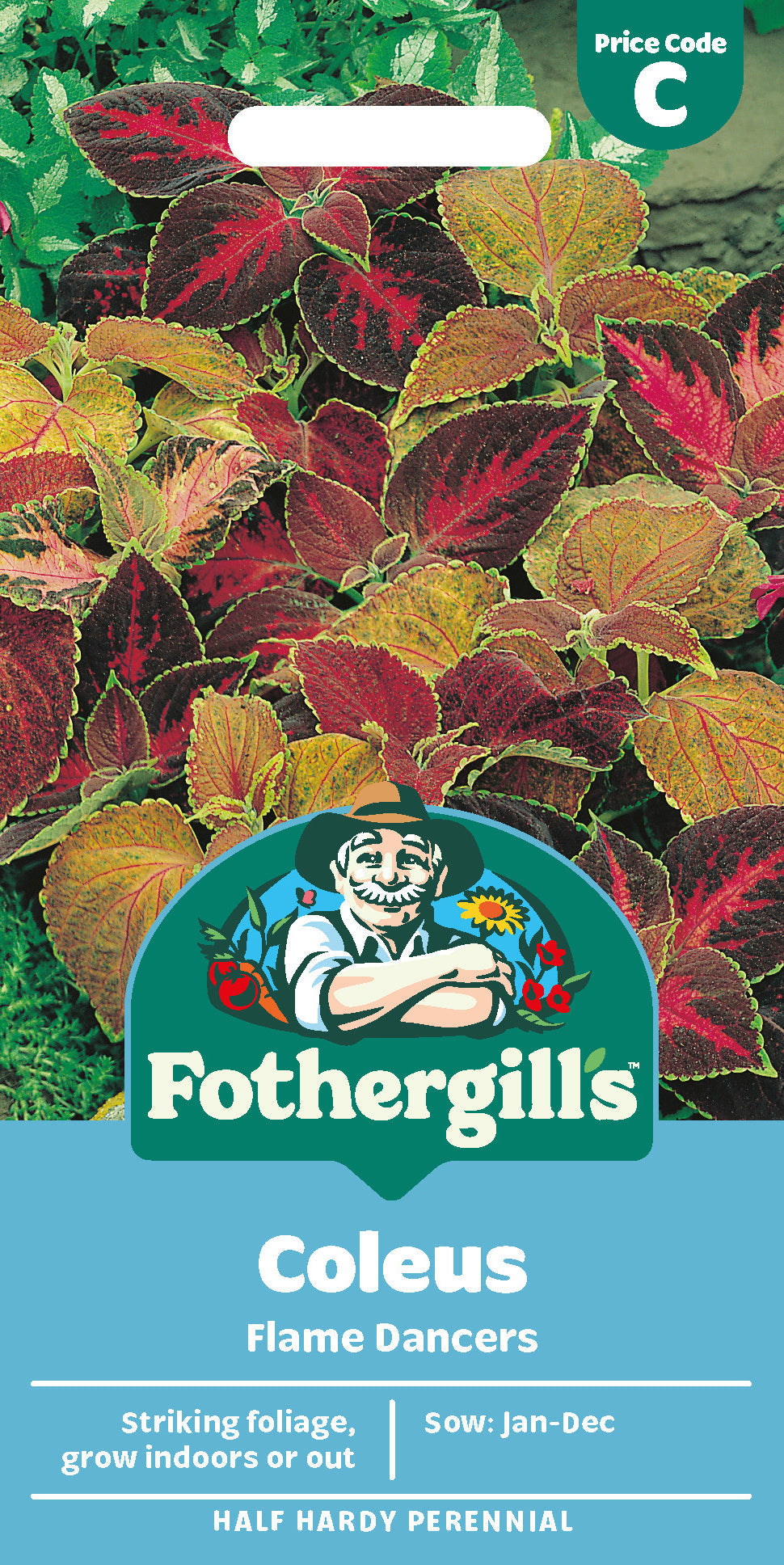 Mr Fothergill's Coleus Flame Dancers Seeds Packet