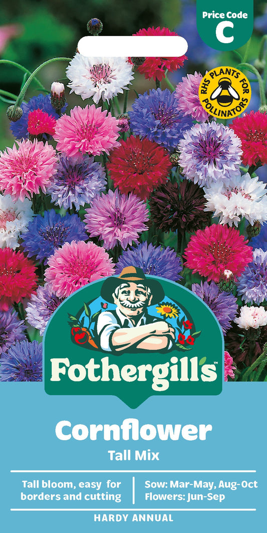 Mr Fothergill's Cornflower Tall Mix Seeds Packet