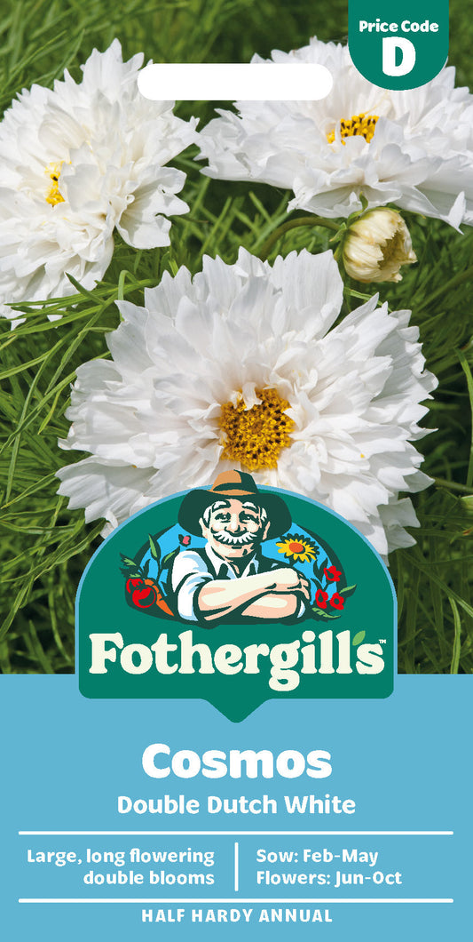Mr Fothergill's Cosmos Double Dutch White Seeds Packet