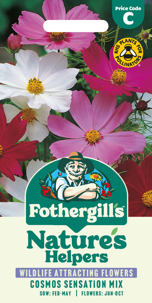 Mr Fothergill's Cosmos Sensation Mix Seeds Packet