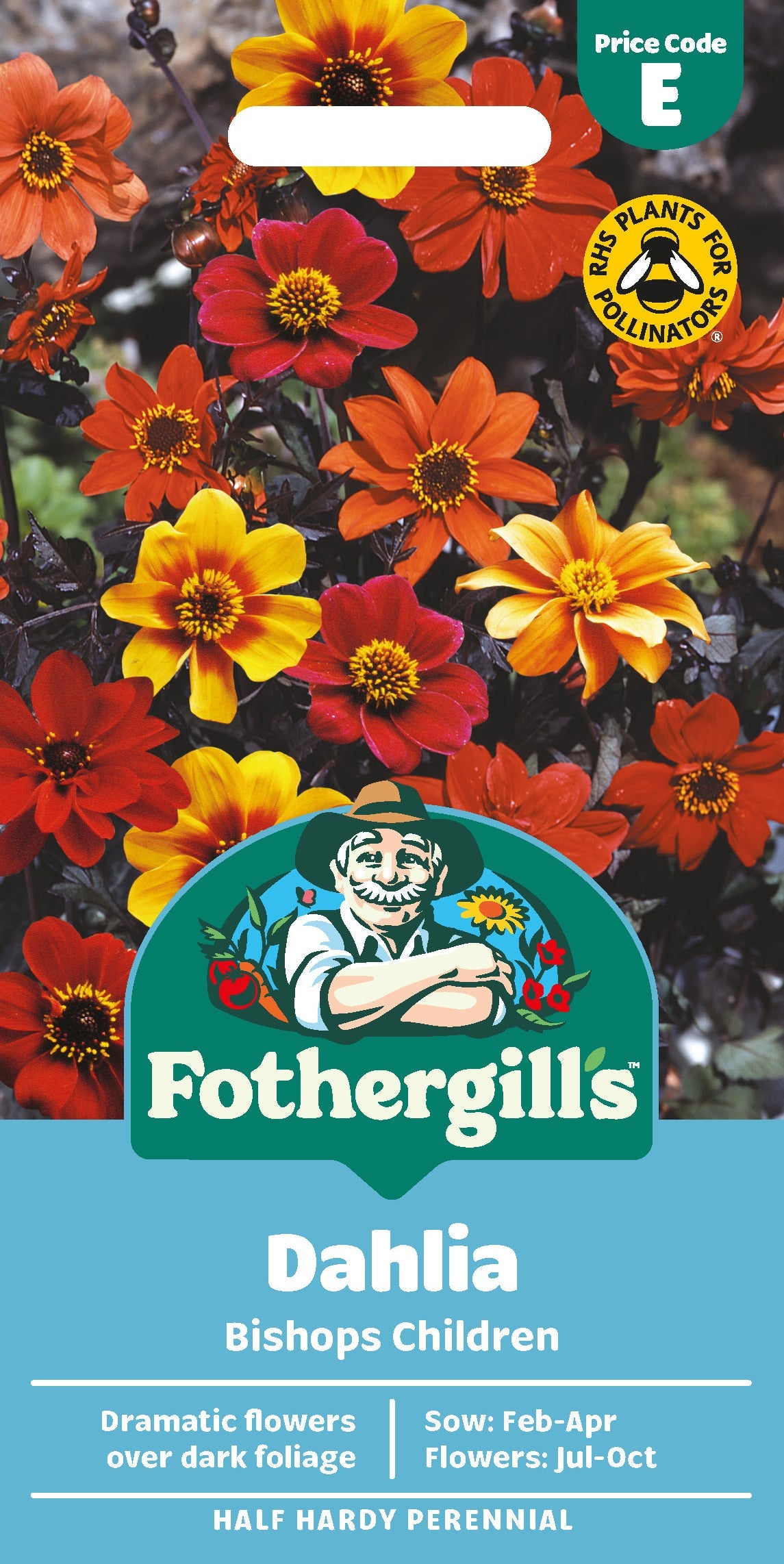 Mr Fothergill's Dahlia Bishops Children Seeds Packet