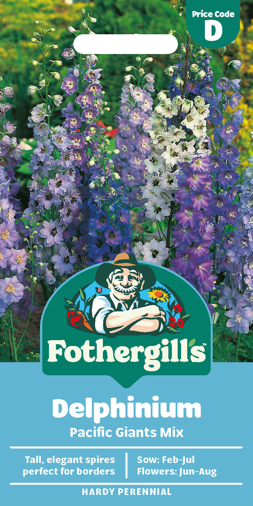 Mr Fothergill's Delphinium Pacific Giants Mix Seeds Packet