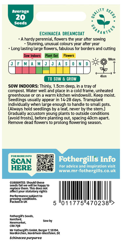 Mr Fothergill's Echinacea Dreamcoat Seeds Packet