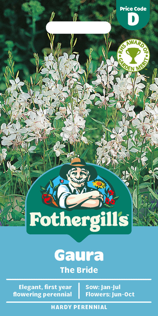 Mr Fothergill's Gaura The Bride Seeds Packet