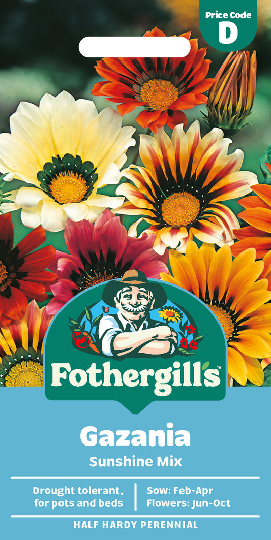 Mr Fothergill's Gazania Sunshine Mix Seeds Packet