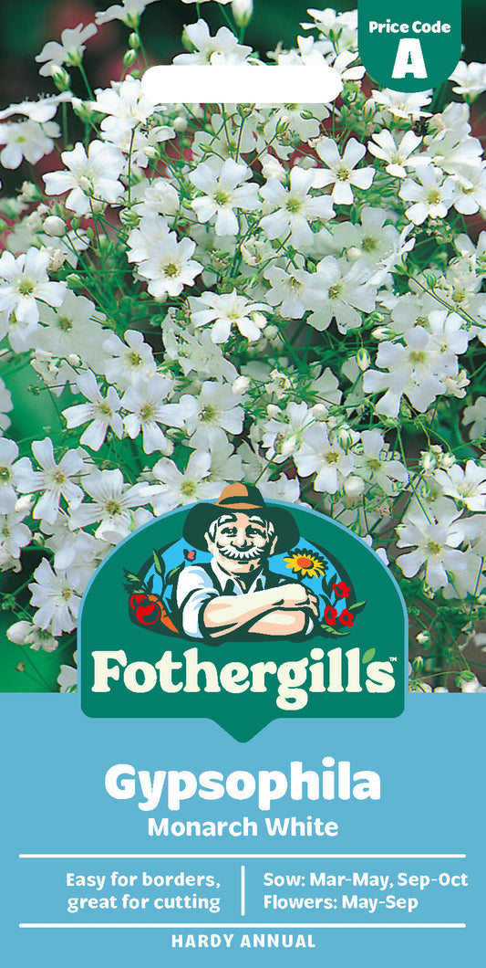 Mr Fothergill's Gypsophila Monarch White Seeds Packet