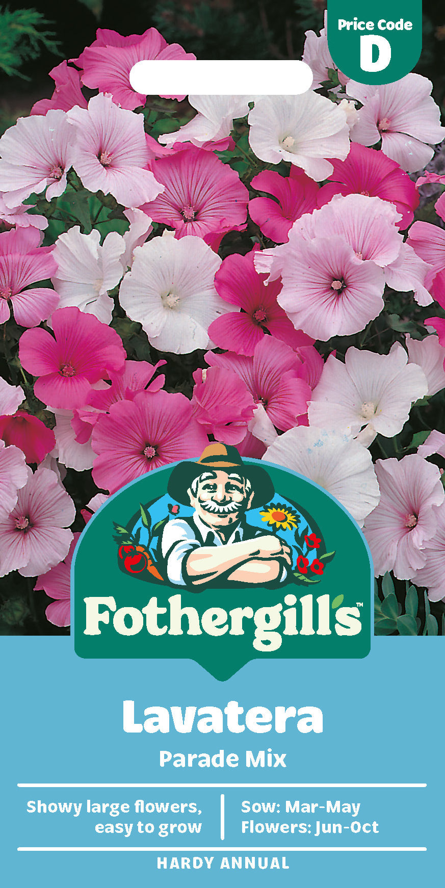 Mr Fothergill's Lavatera Parade Mix Seeds Packet