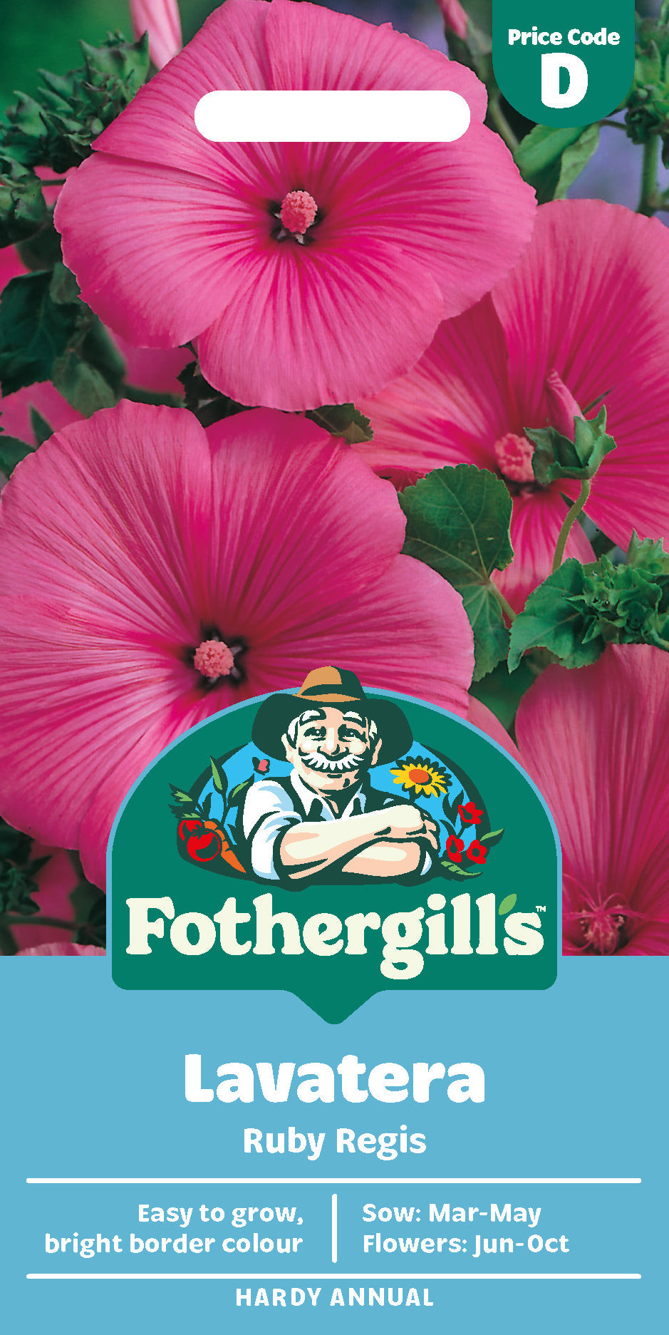 Mr Fothergill's Lavatera Ruby Regis Seeds Packet