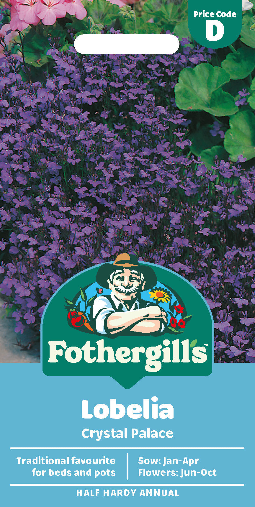 Mr Fothergill's Lobelia Crystal Palace Seeds Packet