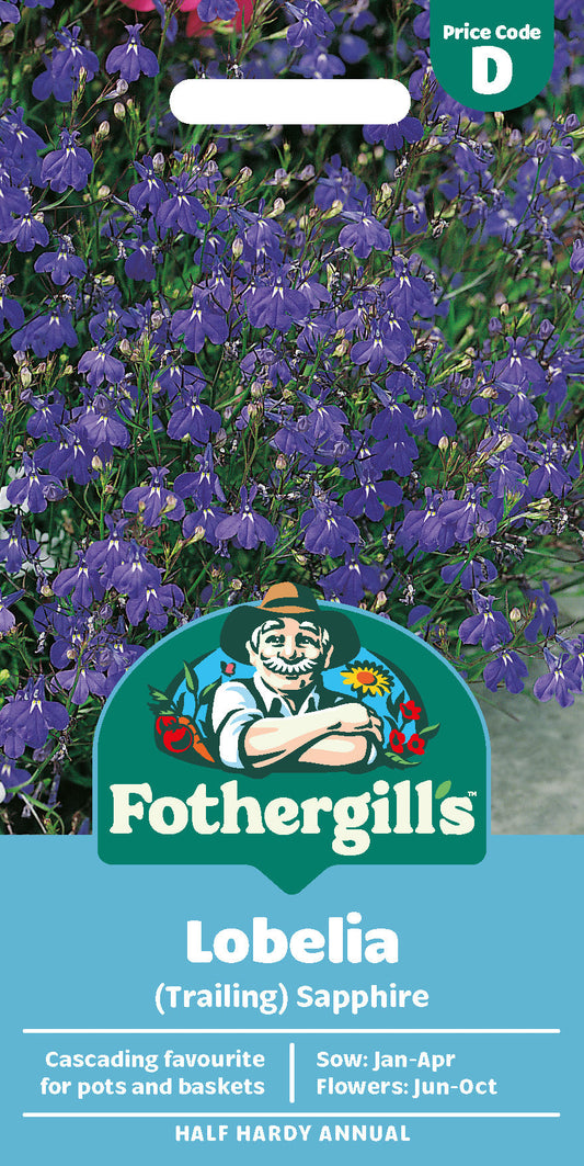 Mr Fothergill's Lobelia (Trailing) Sapphire Seeds Packet