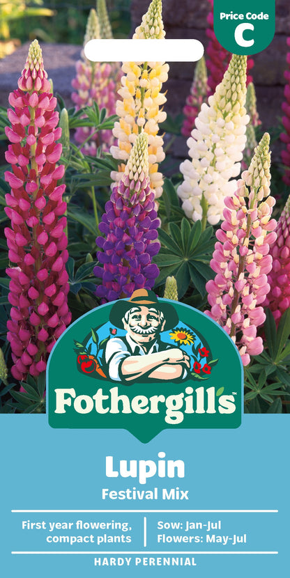 Mr Fothergill's Lupin Festival Mix Seeds Packet