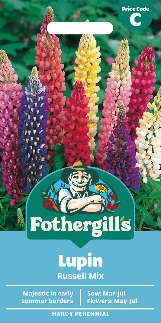 Mr Fothergill's Lupin Russell Mix Seeds Packet