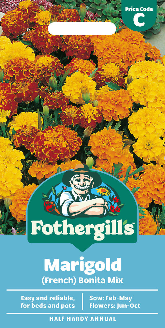 Mr Fothergill's Marigold (French) Bonita Mix Seeds Packet