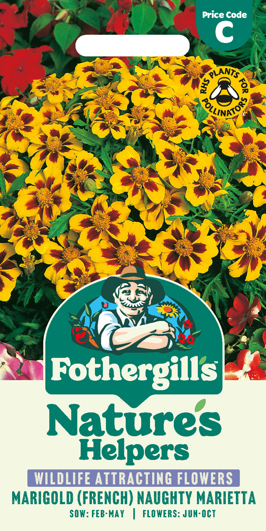 Mr Fothergill's Marigold (French) Naughty Marietta Seeds Packet