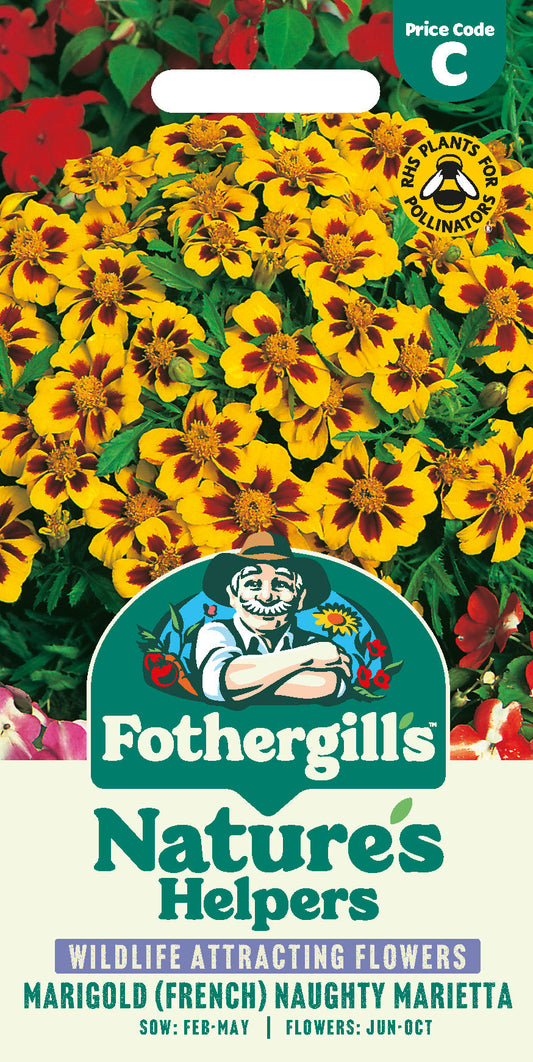 Mr Fothergill's Marigold (French) Naughty Marietta Seeds Packet