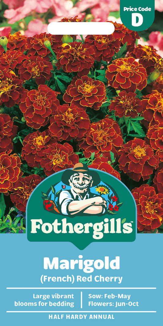 Mr Fothergill's Marigold (French) Red Cherry Seeds Packet