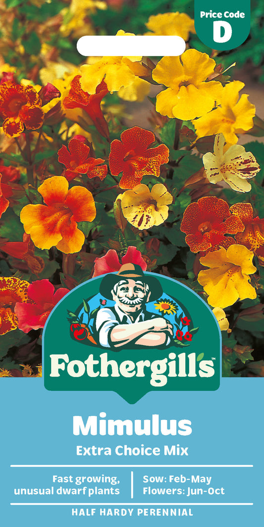 Mr Fothergill's Mimulus Extra Choice Mix Seeds Packet