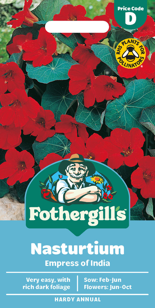 Mr Fothergill's Nasturtium Empress Of India Seeds Packet