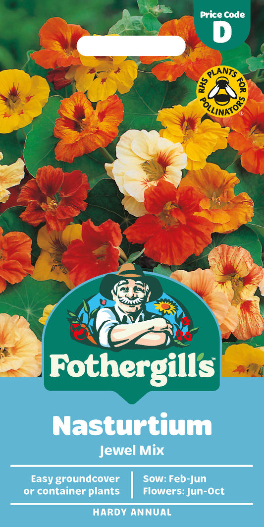 Mr Fothergill's Nasturtium Jewel Mix Seeds Packet