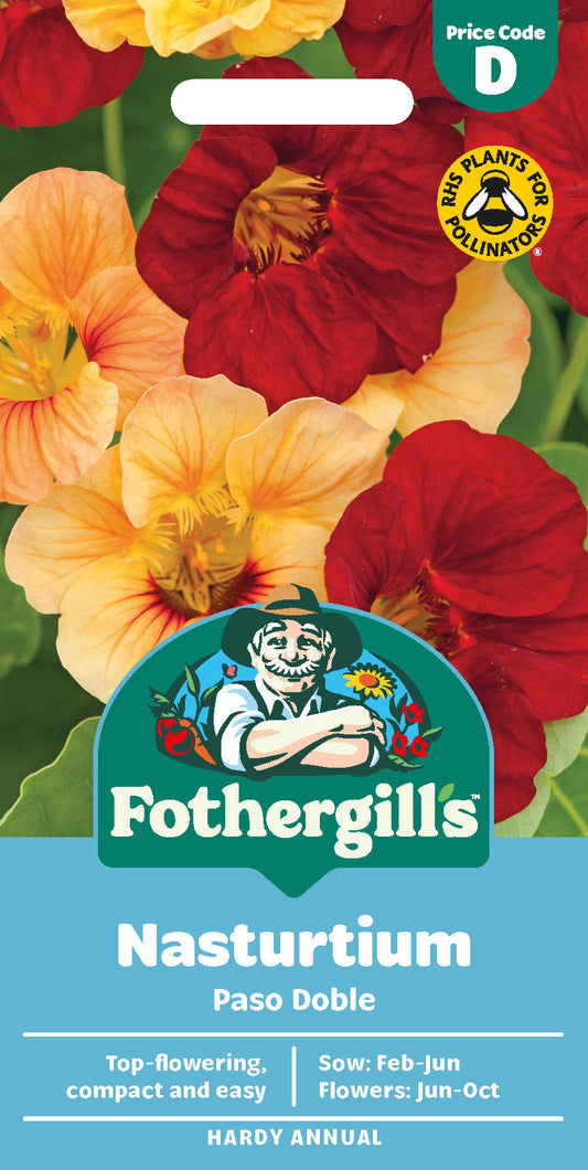 Mr Fothergill's Nasturtium Paso Doble Seeds Packet