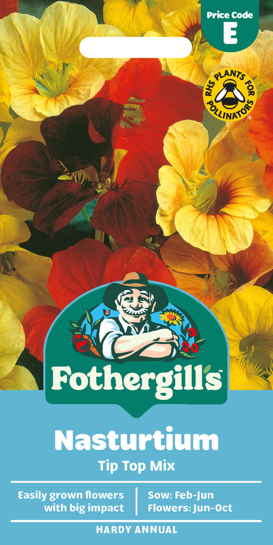 Mr Fothergill's Nasturtium Tip Top Mix Seeds Packet