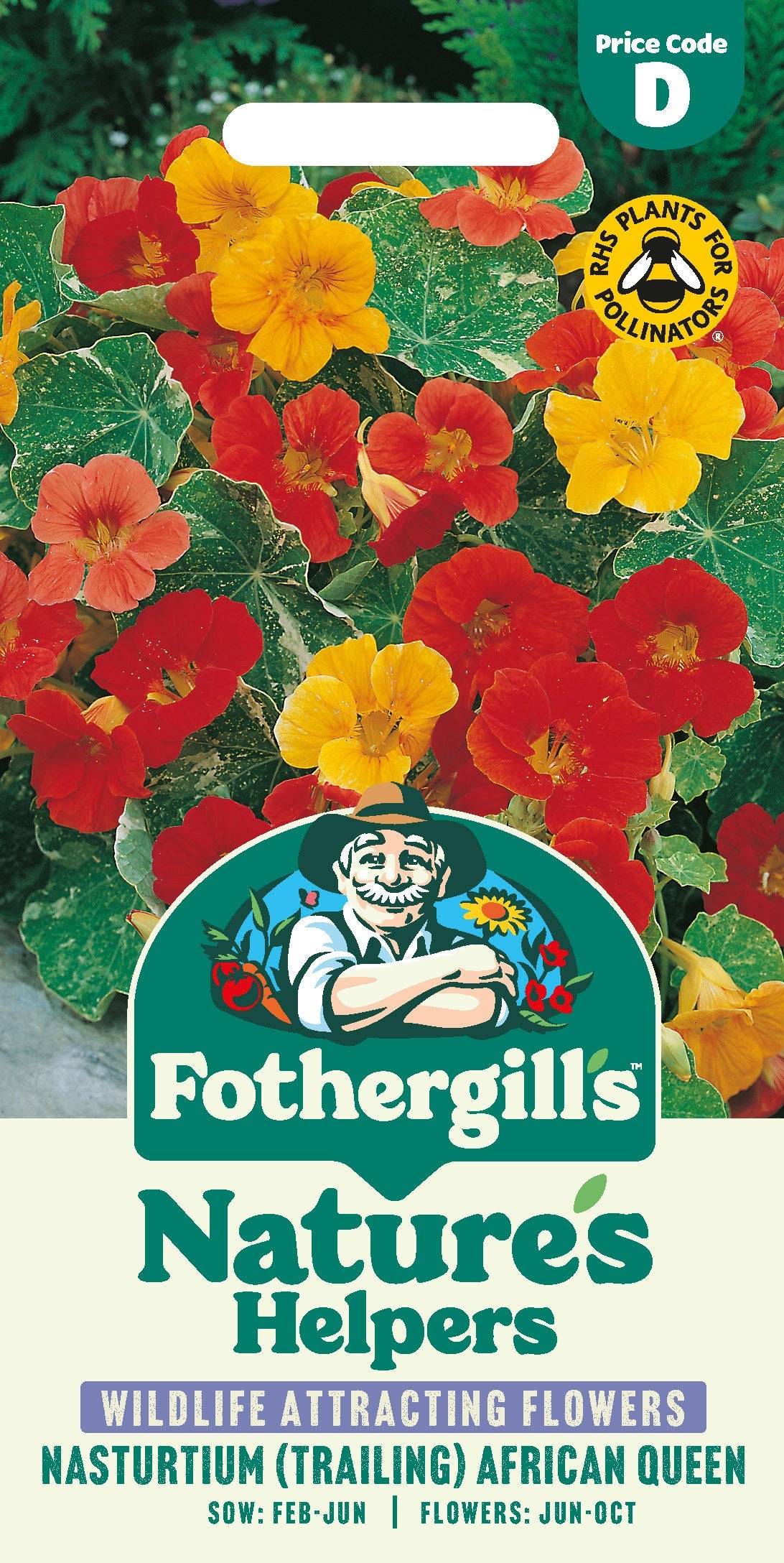 Mr Fothergill's Nasturtium (Trailing) African Queen Seeds Packet