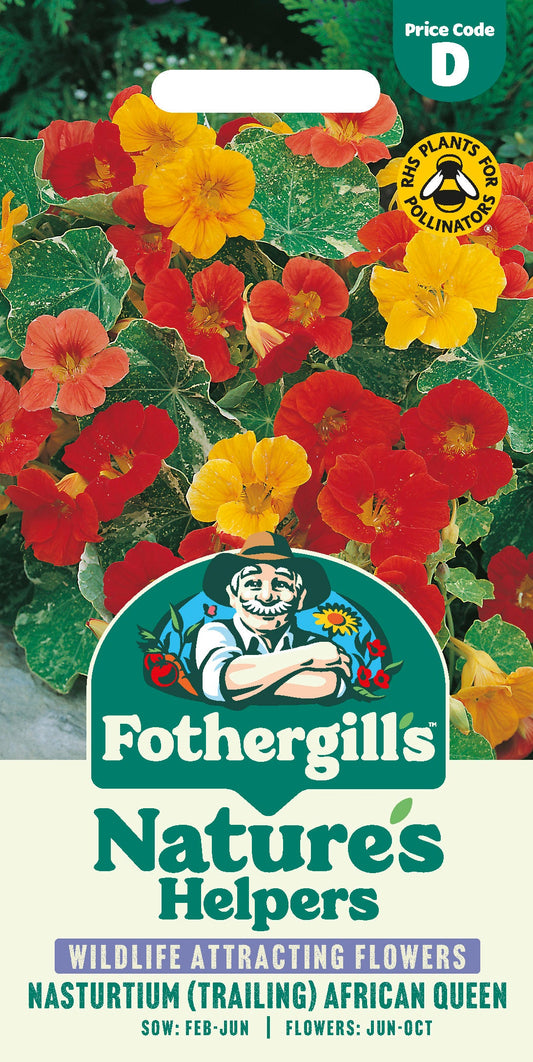 Mr Fothergill's Nasturtium (Trailing) African Queen Seeds Packet