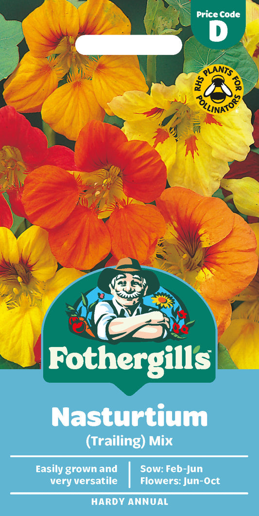 Mr Fothergill's Nasturtium (Trailing) Mix Seeds Packet