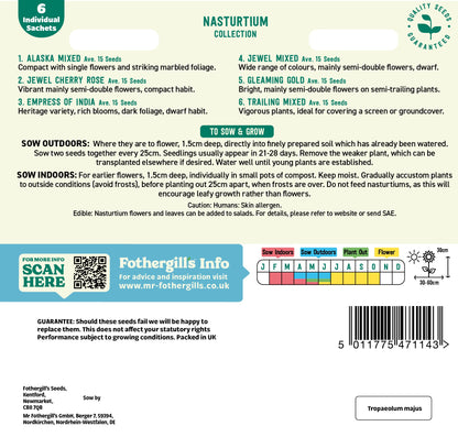 Mr Fothergill's Nasturtium Collection Seeds Packet