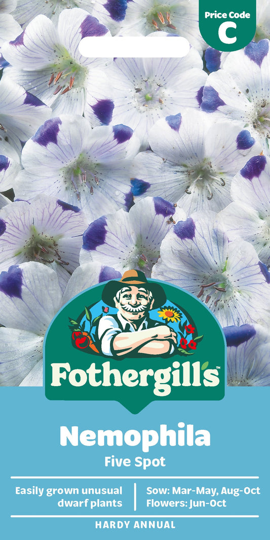 Mr Fothergill's Nemophila Five Spot Seeds Packet