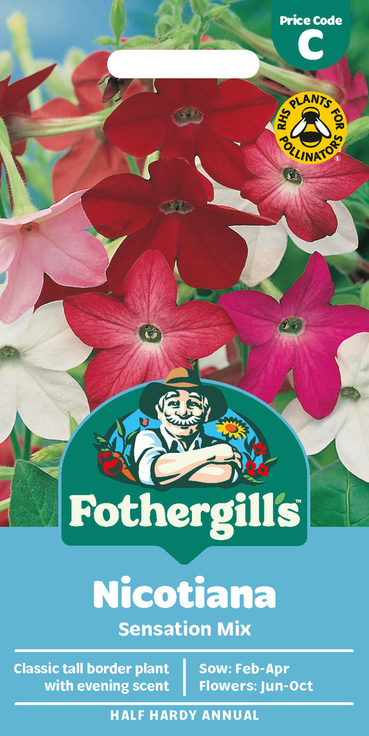 Mr Fothergill's Nicotiana Sensation Mix Seeds Packet