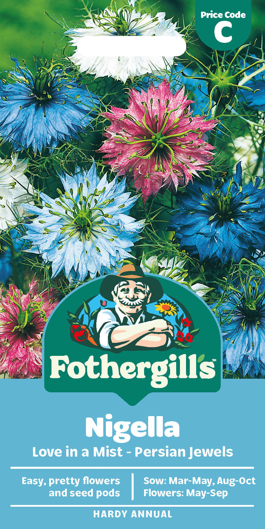 Mr Fothergill's Nigella Love In A Mist - Persian Jewels Seeds Packet